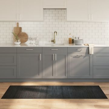Tappeto Rettangolare Grigio 70x200 cm in Bambù