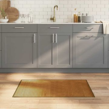 Tappeto Rettangolare Marrone 60x100 cm in Bambù