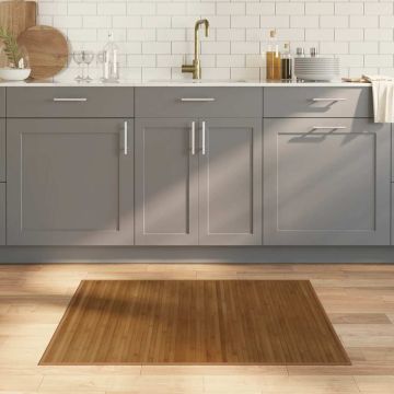 Tappeto Rettangolare Marrone 80x100 cm in Bambù