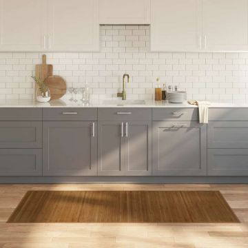 Tappeto Rettangolare Marrone 80x200 cm in Bambù
