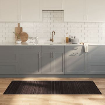 Tappeto Rettangolare Marrone Scuro 80x200 cm in Bambù