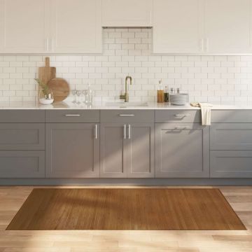 Tappeto Rettangolare Marrone 100x200 cm in Bambù