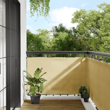 Paravento da Balcone Sabbia 90x800 cm 100% Poliestere Oxford