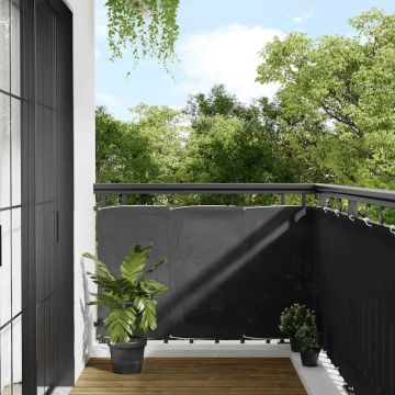 Paravento da Balcone Antracite 90x800 cm 100% Poliestere Oxford