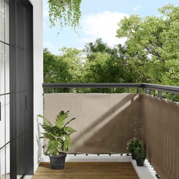 Paravento da Balcone Tortora 90x800 cm 100% Poliestere Oxford