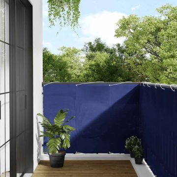 Paravento da Balcone Blu 120x1000 cm 100% Poliestere Oxford
