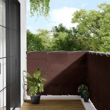 Paravento da Balcone Marrone 120x700 cm 100% Poliestere Oxford