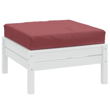 Cuscino per Pallet Rosso Vino Mélange 60x60x9,5 cm in Tessuto