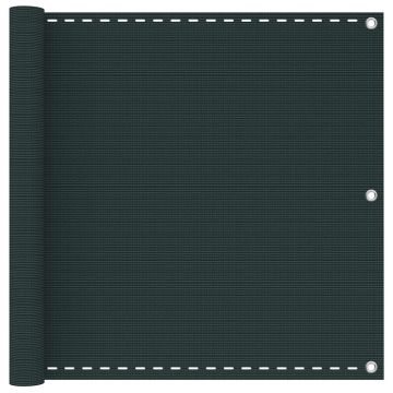 Schermo da balcone Verde Scuro 120 x 700 cm HDPE e alluminio