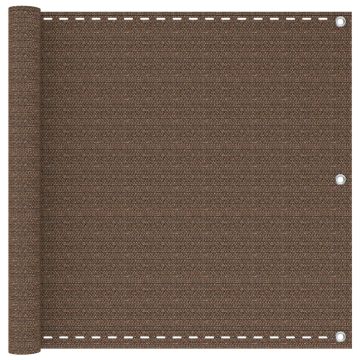 Schermo da balcone Marrone 75 x 700 cm HDPE e alluminio