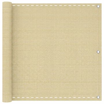 Schermo da balcone Beige 90 x 800 cm HDPE e alluminio