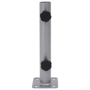 Base per Ombrellone per Palo da Ø32/34/38 mm Argento in Acciaio