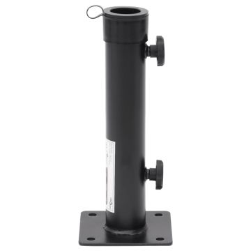 Base per Ombrellone per Palo da Ø38/48 mm Nero Opaco in Acciaio