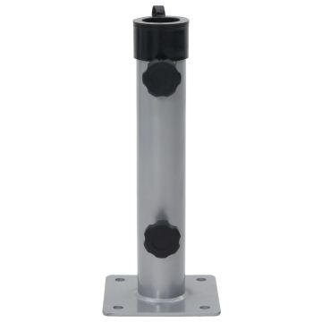 Base per Ombrellone per Palo da Ø38/48 mm Argento in Acciaio