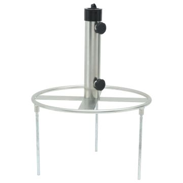Base per Ombrellone con Picchetti per Ø38/48 Argento in Acciaio