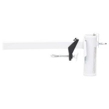 Morsetto per Ombrellone da Balcone Bianco 38 mm in Acciaio