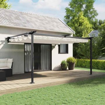 Gazebo 400 x 300 x 200 cm Crema Poliestere
