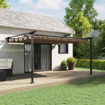 Gazebo 400 x 300 x 200 cm Tortora Poliestere