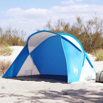 Tenda da Spiaggia 2 Persone Pop-Up Azzurra Impermeabile