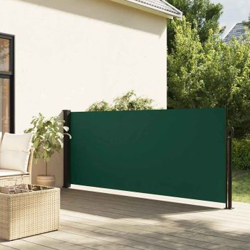 Tenda da Sole Laterale Retrattile Verde Scuro 100x300 cm
