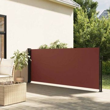Tenda da Sole Laterale Retrattile Marrone 120x500 cm