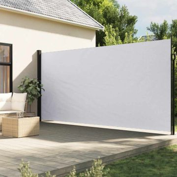 Tenda da Sole Laterale Retrattile Bianco 220x500 cm