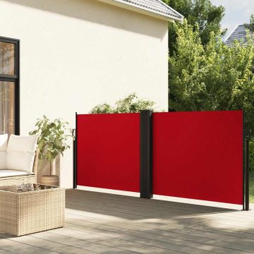 Tenda da Sole Laterale Retrattile Rossa 120x600 cm