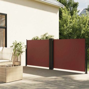 Tenda da Sole Laterale Retrattile Marrone 120x600 cm