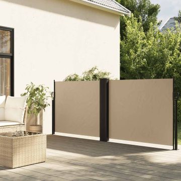 Tenda da Sole Laterale Retrattile Beige 100x1000 cm