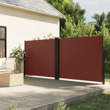 Tenda da Sole Laterale Retrattile Marrone 180x1200 cm