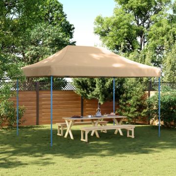 Tenda da Festa Pieghevole Pop-Up Beige 410x279x315 cm