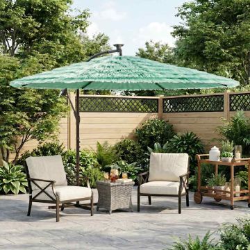 Ombrellone da Giardino con Palo in Acciaio Verde 269x269x235 cm