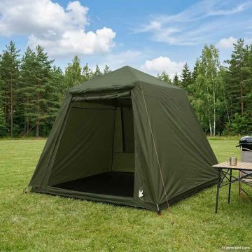 Tenda da Pesca 4 Persone Verde Oliva a Rilascio Rapido