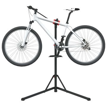 Supporto Riparazione Bici Regolabile 92-152 cm Rosso in Acciaio