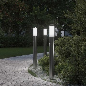 Lampioni a dissuasore con sensore 3 pz 80 cm Acciaio Inox IP44