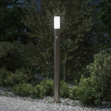 Lampada a paletto con sensore 110 cm Acciaio Inox IP44