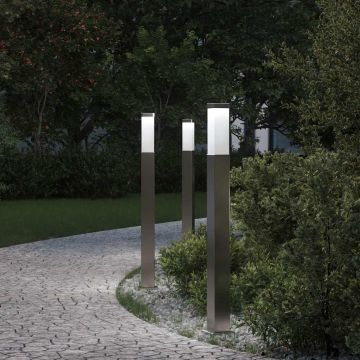 Lampioni a palo 3 pz 80 cm Acciaio Inox IP44