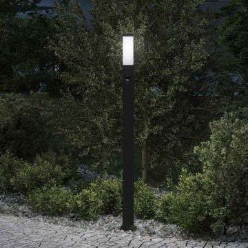Lampada a paletto con sensore 110 cm Nera IP44