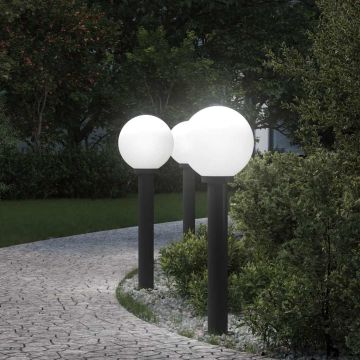 Lampioni a palo 3 pz 80 cm Nero IP44