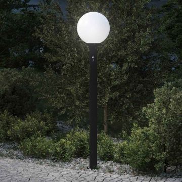 Lampada a paletto con sensore 120 cm Nera IP44