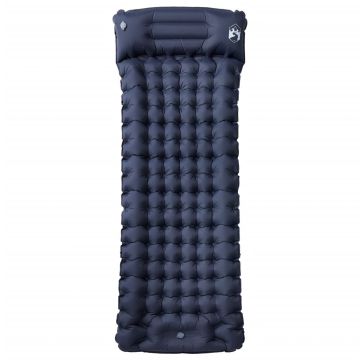 Materasso Campeggio Autogonfiabile con Cuscini 1 Persona Grigio