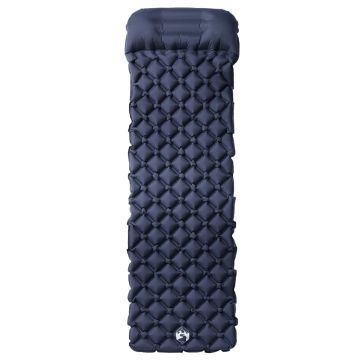 Materasso Campeggio Gonfiabile con Cuscino 1 Persona Grigio