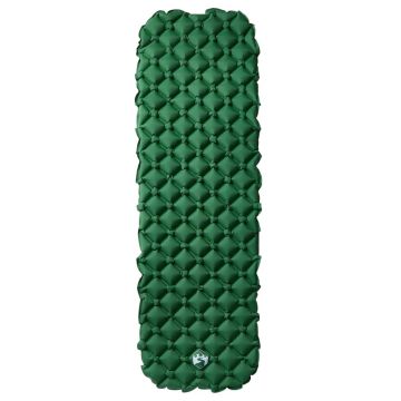 Materasso da Campeggio Gonfiabile 1 Persona Verde 190x58x6 cm