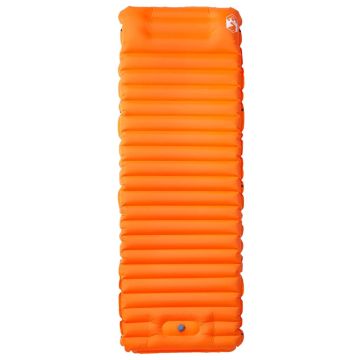 Materasso Campeggio Autogonfiabile Cuscini 1 Persona Arancio