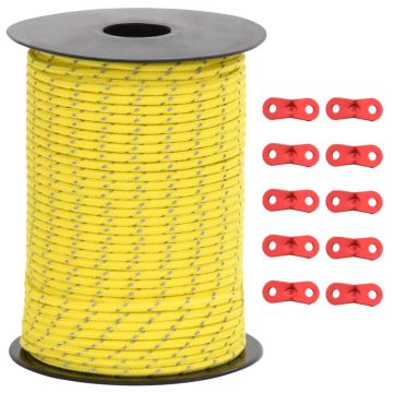 Corda Tenda con Strisce Riflettenti e Chiavi 50 m 3 mm