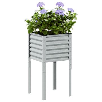 Fioriera da giardino 45x45x88 cm in acciaio zincato