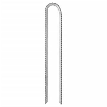 Picchetti Tenda 12 pz a Forma di U 37 cm Ø10 mm Acciaio Zincato