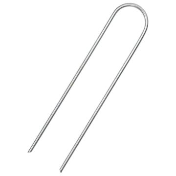 Picchetti da Terra a Forma di U 25pz 15x3,5 cm Acciaio Zincato