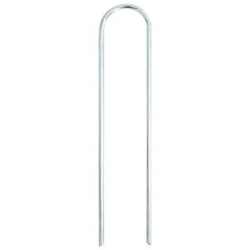 Picchetti da Terra a Forma di U 25 pz 20x3,5 cm Acciaio Zincato