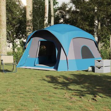 Tenda Familiare Cabina per 6 Persone Blu Impermeabile
